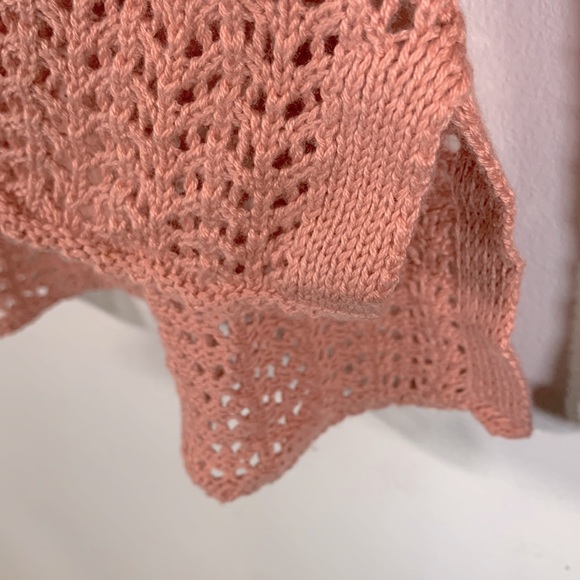 Hippie Rose Boho Crochet Lace Hi-Low Hemline Women’s Size M Orange Sweater - Picture 9 of 16